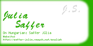 julia saffer business card